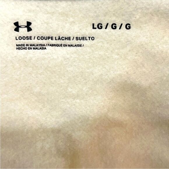 Under Armour Women’s Project Rock Cream Short Sleeve Hoodie Sweatshirt Sz Large - Picture 10 of 11